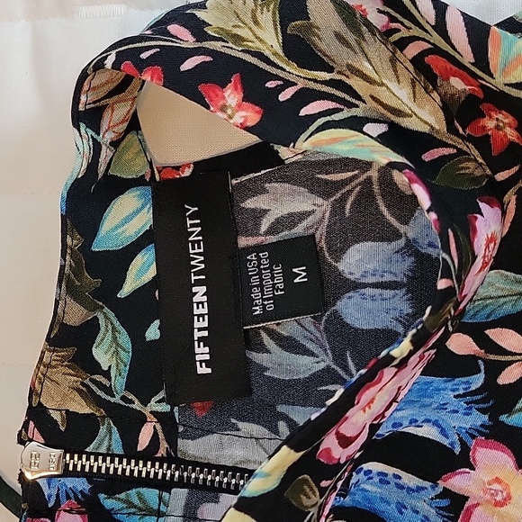 Fifteen Twenty Multi-color Floral Halter Shirt Size M - Picture 6 of 7